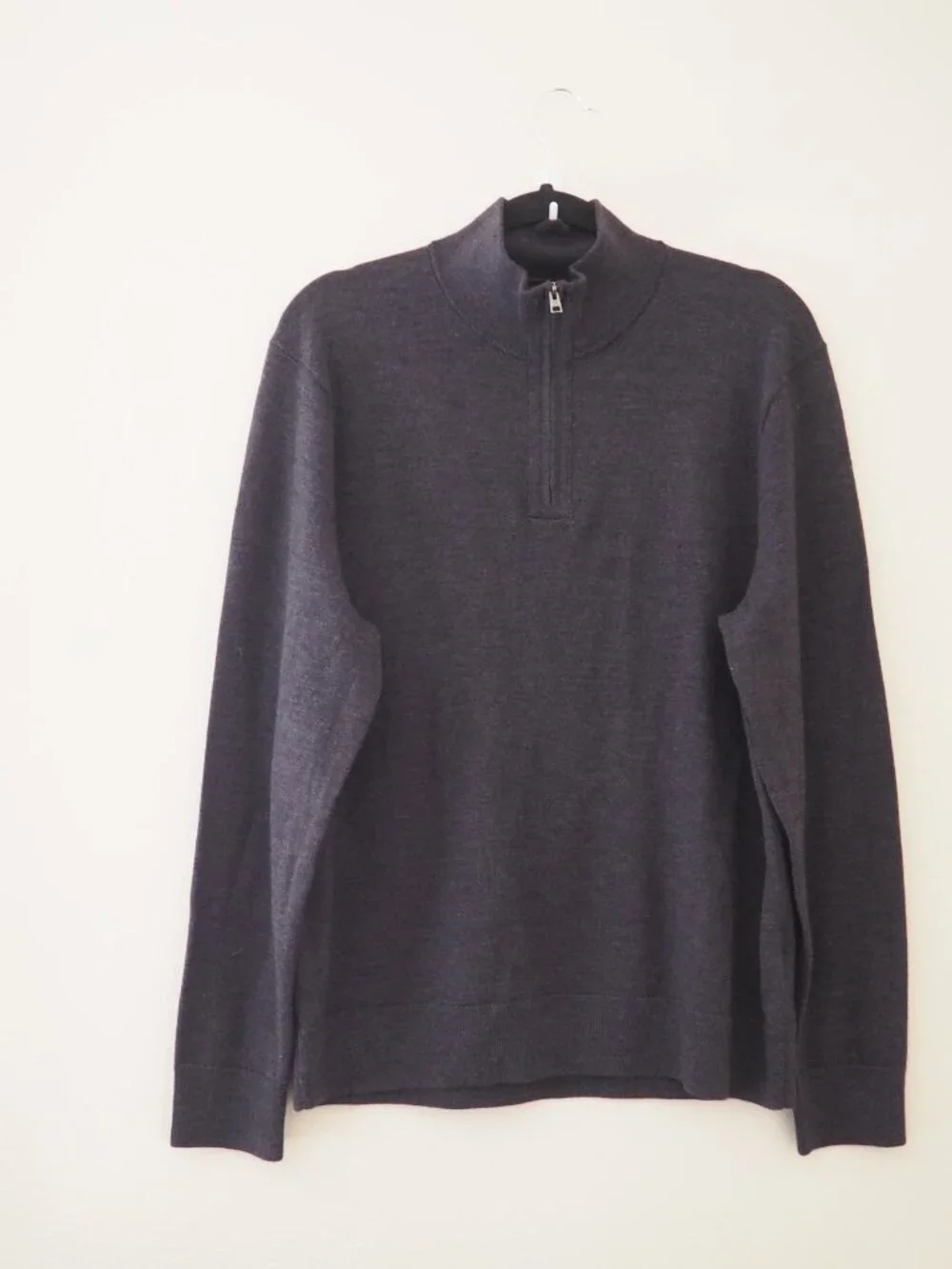 NWT Banana Republic Raoul Italian 100% Merino Wool Half Zip Sweater sz L